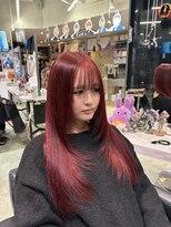 トーキョー オタクヘアー(TOKYO OTAKU HAIR) ワインレッド/レイヤーカット/ブリーチ