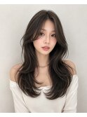 大人っぽく魅せる、韓国風ロングレイヤー