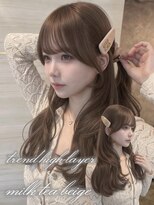 エルバイラビス 大宮(elu by lovis)&nbsp;《巴結生》ミルクティーベージュ/レイヤーカット