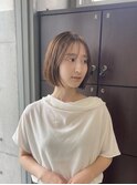 【王道愛され】切りっぱなしボブ×艶カラー