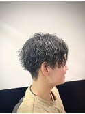 ツーブロマッシュ/波巻きツイスパ