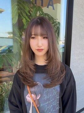 シェルハ(SHELHA) レイヤーカット 韓国ヘア ワンカール フェイスレイヤー ベージュ