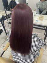 アジールヘア 所沢プロペ通り店(agir hair) ロングレイヤーカットデザインカラーカシスピンク所沢韓国