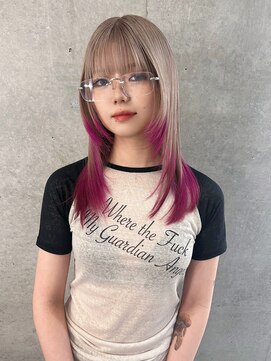 ペレ 梅田(PELE) 前髪/アンブレラカラー/こなれミディ/イメチェン/ウェーブパーマ