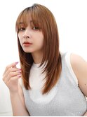 【La fith】レイヤーカット×ストレート×ヘーゼルブラウン