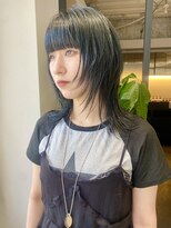 ノブレス ノアール(NOBLESSE NOIR)&nbsp;ミディアムウルフ/ぱっつん前髪