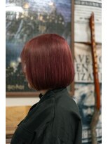 ジウ 上通り(JIU)&nbsp;20代30代小顔ゆるふわボブ　ワインレッド
