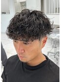 波巻きスパイラルパーマメンズマッシュツイストスパイラルパーマ