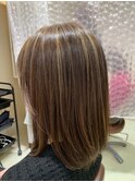 ナチュラルハイライト　白髪ぼかし
