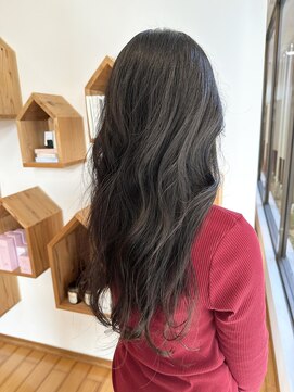 韓国風レイヤーロングスタイル
