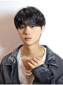 シースルーマッシュ メンズ韓国ヘア ダウンパーマ カルマパーマ
