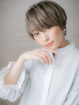 カバーヘア ブリス 川口(COVER HAIR bliss) ホワイトグレージュメンズライク似合わせカットX川口20代30代