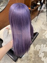 チャプター 問屋町(chapter)&nbsp;ケアブリーチブルーラベンダーカラーレイヤーカット韓国ヘア