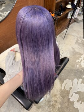 チャプター 問屋町(chapter) ケアブリーチブルーラベンダーカラーレイヤーカット韓国ヘア