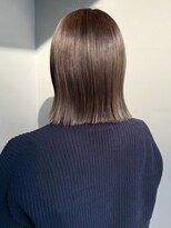 ナカオコアフュール(NAKAO COIFFURE)&nbsp;透明感カラー アッシュべージュ ミディアム ダブルカラー