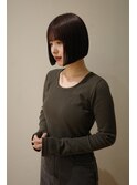 小顔見え◎王道ナチュラルボブ