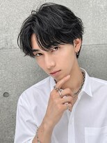 オグジュアリー 表参道(aux.)&nbsp;毛流れハンサムショートセンターパートメンズ黒髪爽やか