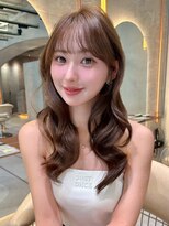 レーヴバイロンド 仙台(Reve by Lond)&nbsp;韓国レイヤー髪質改善前髪カットミルクティーベージュシースルー