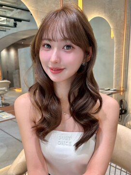 レーヴバイロンド 仙台(Reve by Lond) 韓国レイヤー髪質改善前髪カットミルクティーベージュシースルー