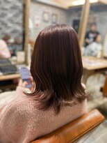 トランクヘアデザイン 大宮(TRUNK hair design)&nbsp;大人可愛い外ハネミディアム｜くびれレイヤー×ピンクブラウン