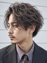 ニド(Nido.) 大人センターパート×波巻きニュアンスパーマ