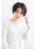 黒髪オリーブアッシュセンターパート小顔グラボブa
