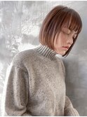 【GEEKS渋谷】ミニボブ/20代30代/透明感ベージュ/髪質改善/小顔