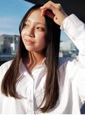 ナチュラル暗髪ストレート