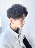 ショートアップバング×スパイラル