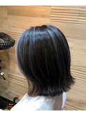 外はねボブ　　　【髪質改善トリートメント・ケアブリーチ有】