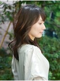 【髪質改善】落ち着きのある大人女性のセミロングスタイル/平尾