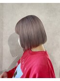 【藤沢横浜】ボブ/グレージュカラー/グレーベージュ/ブリーチ1回