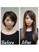 エクステ美容室 セクション 横浜石川町(SECTION)&nbsp;重めボブでも馴染みます。