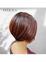 フェリシータ ミューズ(FELICITA musse)&nbsp;【FELICITA】レッドハイライト×ミニボブ