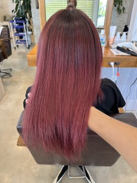 ラ メール ヘア デザイン(La mer HAIR DESIGN) ピンクレッドカラー/ブリーチカラー
