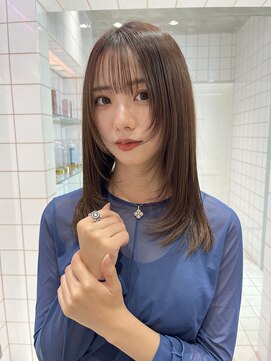 ロンドルーチェ 心斎橋(Lond luce) ダークアッシュ/ミディアムレイヤーカット［髪質改善/縮毛矯正］