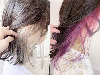ネオリーブカップ 町田店(Neolive capu)の写真/韓国風インナーカラー・イヤリングカラーでトレンド髪に☆お洒落なアクセントを【町田/町田駅/JR町田駅】