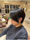 20代30代40代小顔ハンサムショートアッシュブルーブラック