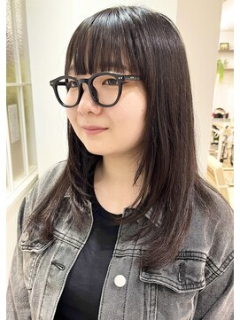 モリオフロムロンドン 松戸店(Morio from London) 【松戸店　アイダ】顔まわりレイヤー前髪あり黒髪レイヤー