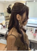 ふわモテカチモリハーフアップアレンジ