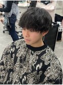 マッシュ/アッシュブラック/シャドウパーマ/山本うらら