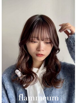 アンシェリ バイ フラミューム 戸塚店(Ancheri by flammeum) オン眉ピンクヘア