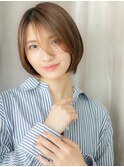 フェイスフレーミング透明感カラーショートボブY越谷20代30代