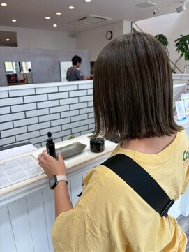 サロンド ベレーザ トータ(salao de beleza tota) ハイライト×オリーブ×bob