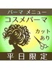 【平日限定】コスメパーマ+カット ¥9900《化粧品分類のパーマ剤》