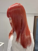 ラック 表参道(LUCK) 赤髪/レッド/推し活カラー/デザインカラー/ハッシュカット