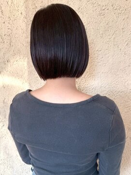 プリモ ココ 鍋島店(Primo coco.) 透明感カラー 髪質改善 ボブ アッシュブラウン 酸性ストレート