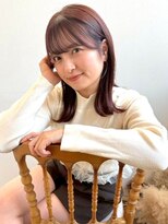 アモレット(amoretto)&nbsp;ブラウンカラー 顔周りカット 外ハネ 前髪カット 20代 髪質改善