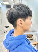 ナチュラルツーブロック刈り上げマッシュメンズヘア短髪/本厚木