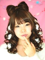 ♪♪大きめリボン♪♪　( *´艸｀)　可愛いハーフアップ～